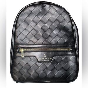 🖤 NWT! London Fog Black Woven Backpack